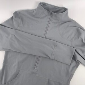 ZYIA Active Gray Half Zip Pullover Jacket Women's‎ Size L Long Sleeve